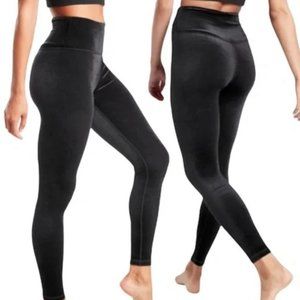 Athleta Velvet Elation High Rise Black Leggings/Tights